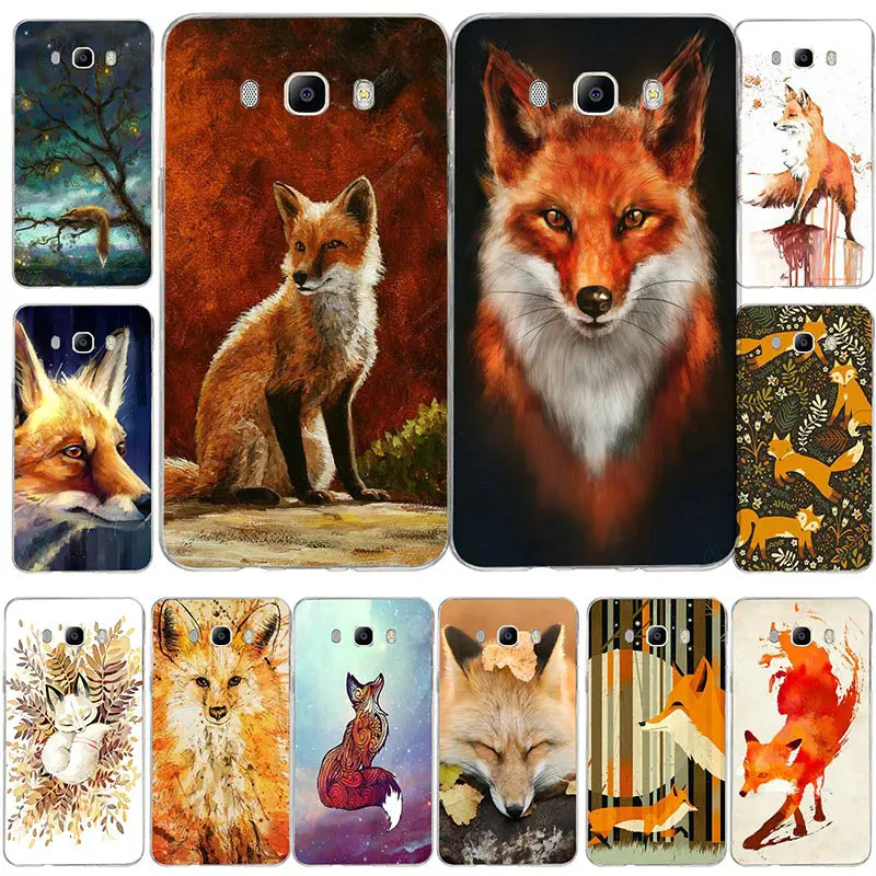 Мягкие силиконовые ТПУ чехлы для телефонов Samsung Galaxy A3 A5 A7 J1 J2 J3 J5 J7 2016 2017 Coque Shell Cute Fox