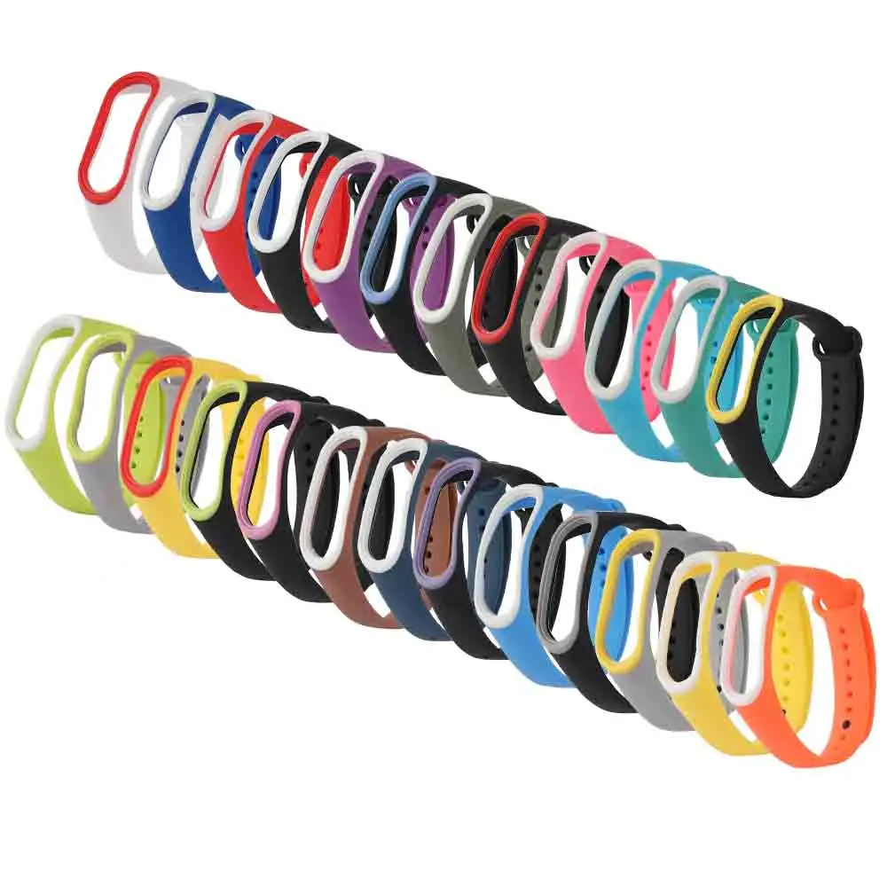 

Duble Color Mi Band 3 Strap Replacement Silicone Wriststrap Accessories Anti-Lost Sport Straps for Xiaomi Mi3 Smart Bracelet