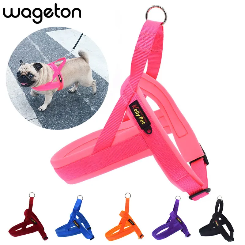 

Wageton Dog Harness Nylon Adjustable Pet Supplies Vest Harnesses Leads Belt Puppy Accessories for Small Medium Large Dogs