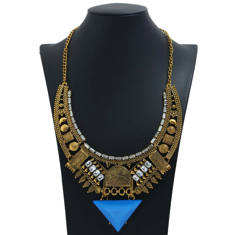 LZHLQ готическое 6 цветов винтажное ожерелье, индивидуальное преувеличенное панк мощное Макси ожерелье, модное женское ювелирное изделие