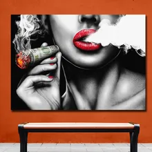 Креативное искусство, Современная Абстрактная Картина на холсте, сжигающие деньги, дымящиеся облака, художественные принты для кабинета, офиса и украшения дома