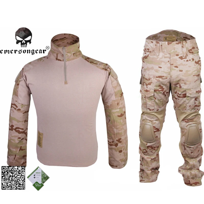 Emerson G2 Army Combat Uniform Shirt & Pants Set Tactical BDU With Knee