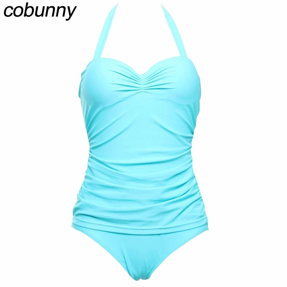 Buy Cobunny Push Up One Piece Swimsuit Halter Women