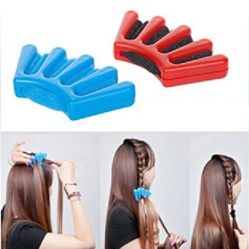 

Blue/ Red Twist Styling Braiding Tool Hair Braider Braid Stylist Sponge Plait Hair Pp+sponge Hairstyle Modelling Tool