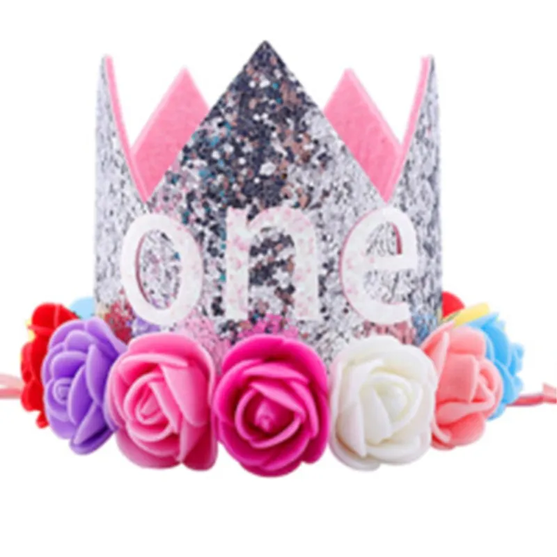 Детская повязка на голову с короной и цветами день рождения|hat headband|flower crownheadband hat |