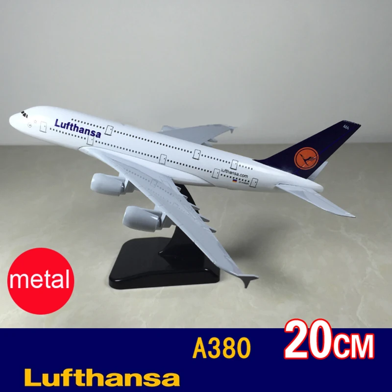 20 см немецкий Lufthansa A380 модель самолета Модель самолета Airline Lufthansa Airbus A380-800 модель самолета немецкая y авиация