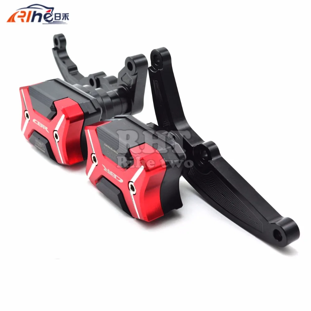 Motorcycle Frame Crash Pads Engine Case Sliders Protector Red Frame