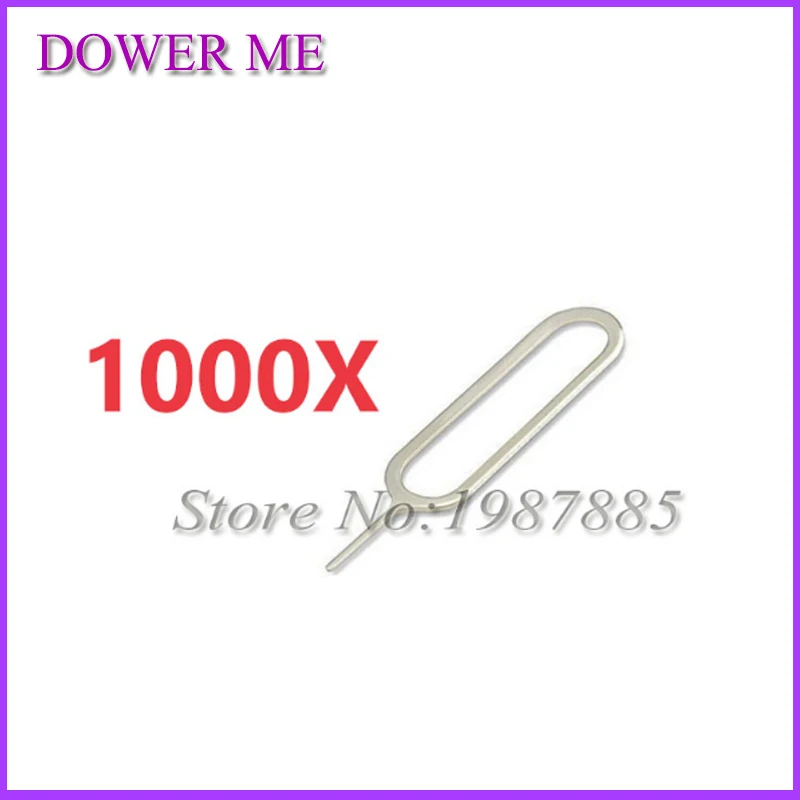 

1000Pcs/lot Sim Card Tray Remover Eject Ejector Pin Key open Tool for iPhone 4 4s 5 5s 5c 6 6s plus for iPad for SamSung xiaomi