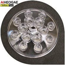 Прозрачные чернила татуировки аксессуар 15 отверстий многоразовый пигмент для татуировки держатель чашки для тату наборы инструмент IA317