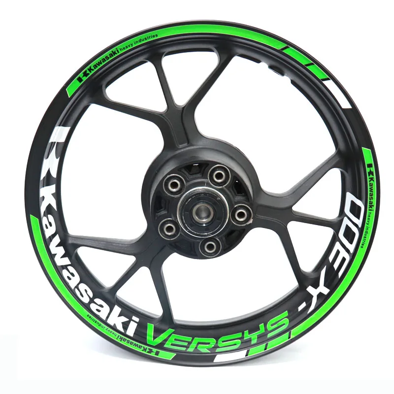 

New high quality Fit Motorcycle Wheel Sticker stripe Reflective Rim For Kawasaki VERSYS 300 VERSYS x300