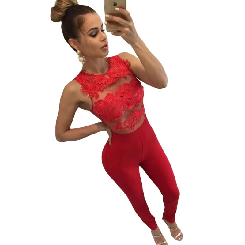 Online Buy Wholesale red jumpsuit clothing from China red