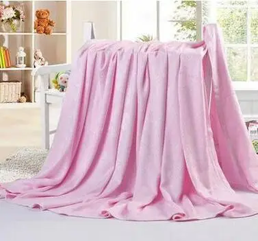 Бамбуковое волокно Кровать Диван Одеяло Лето Прохладный плед вафельный Cobertor Плед s для путешествий марлевые постельные принадлежности - Цвет: pink flower
