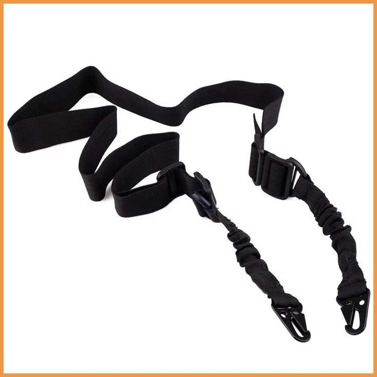 Black Multi Purpose 2 point Tactical Rifle Gun Secure Sling Strap For