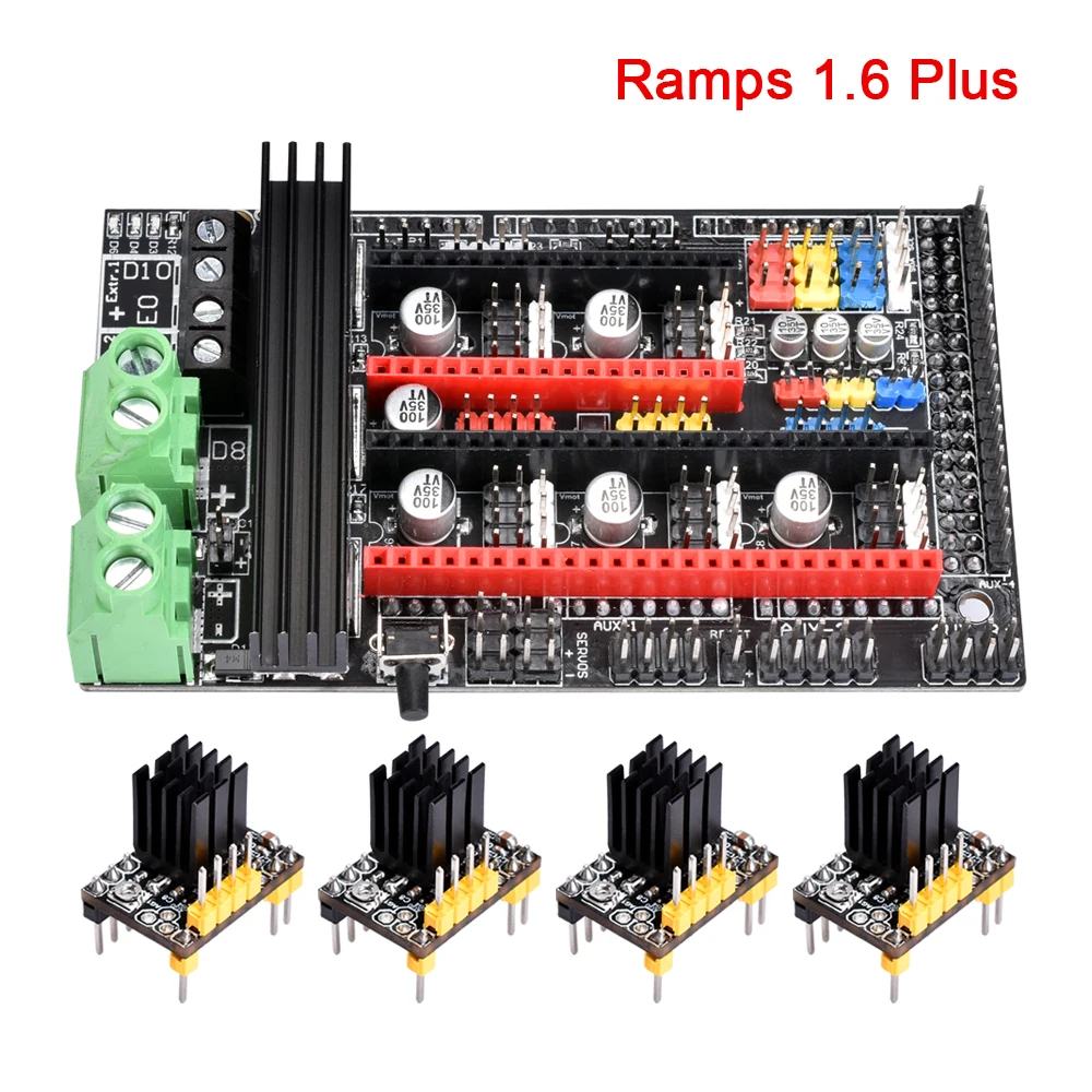 3D أجزاء الطابعة Ramps 1.6 زائد مجلس ترقية قاعدة على Ramps 1.6 1.5 1.4 لوحة تحكم 4 طبقات PCB TMC2130 Drv8825 a4988 سائق 3D أجزاء الطابعة Ramps 1.6 زائد مجلس ترقية قاعدة على Ramps 1.6 1.5 1.4 لوحة تحكم 4 طبقات PCB TMC2130 Drv8825 a4988 سائق