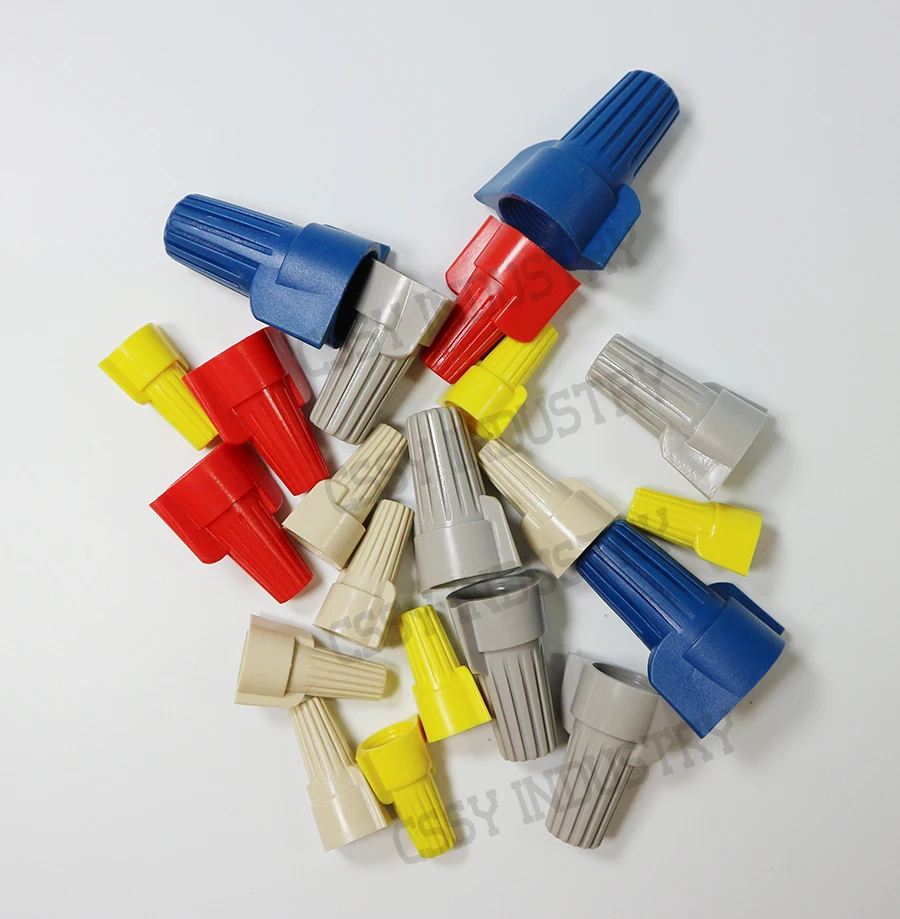 Ceny 50 sztuk partia elektryczne podwójne skrzydła śruby na drut złącze Twist on zaciski czapka wiosna wkładka asortyment P11 P12 P13 15 P17