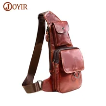 Из натуральной кожи Для мужчин Грудь сумка бренд разработан Crossbody сумки на плечо из коровьей кожи день пакет путешествия Курьерские Сумки поясная сумка