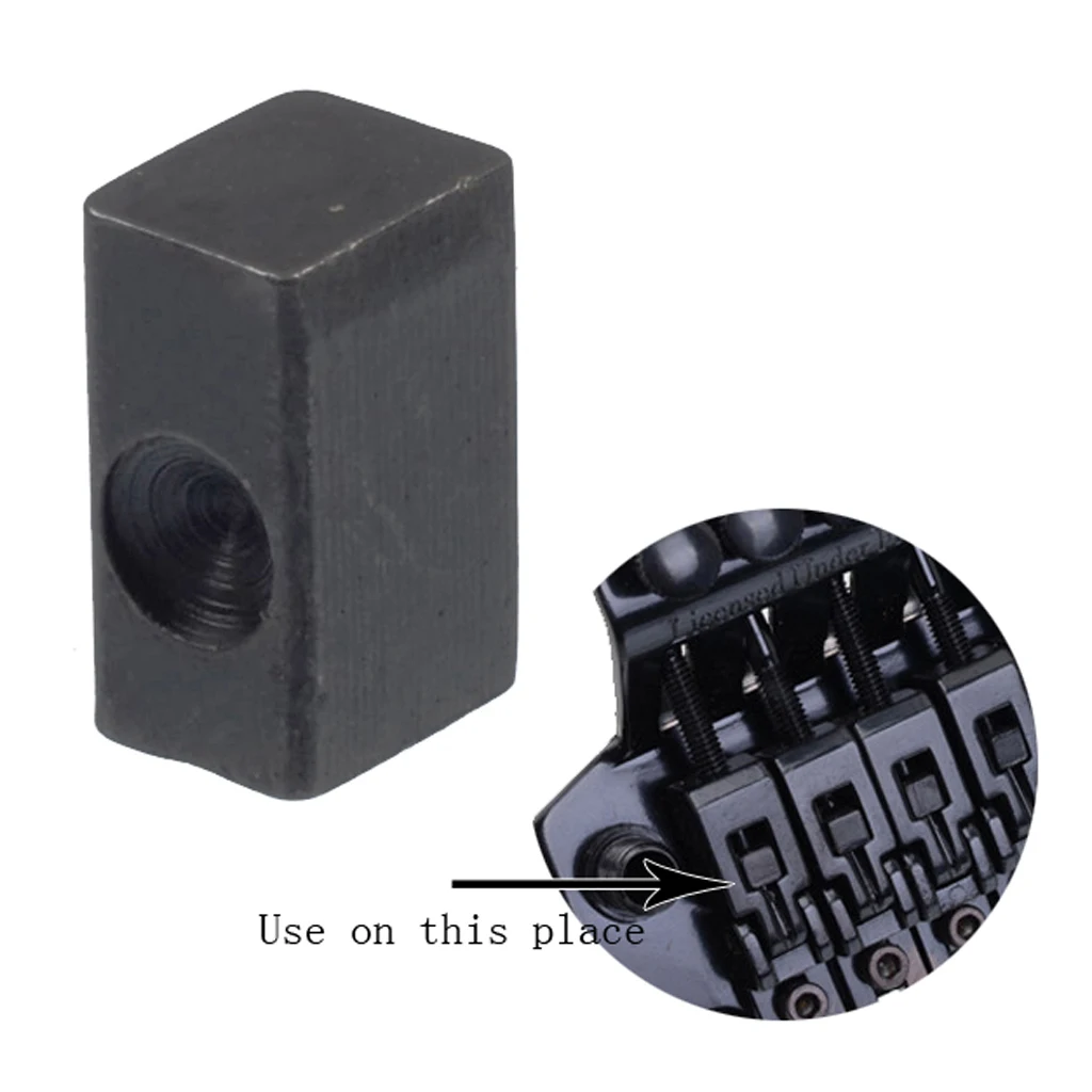 12Pcs 8x4x5mm Metal High Quality Electric Guitar String Iron Block For Tremolo Bridge Electric Guitar Replacement Parts Black