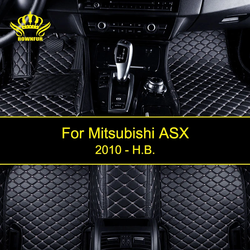 

Artificial Leather Car Floor Mats For Mitsubishi ASX 3D Custom Waterproof Artificial Leather Floor Carpet Mats Interior Car Mats