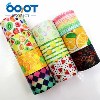 

OOOT BAORJCT 181117 38mm 10yards fruits Ribbons Thermal transfer Printed grosgrain Wedding Accessories DIY handmade material