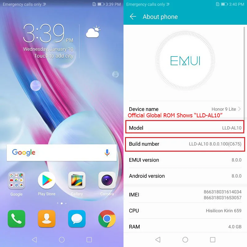 Глобальный huawei Honor 9 Lite 3/4 Гб оперативной памяти 32/64 GB Rom 5 65 &quotполный Экран