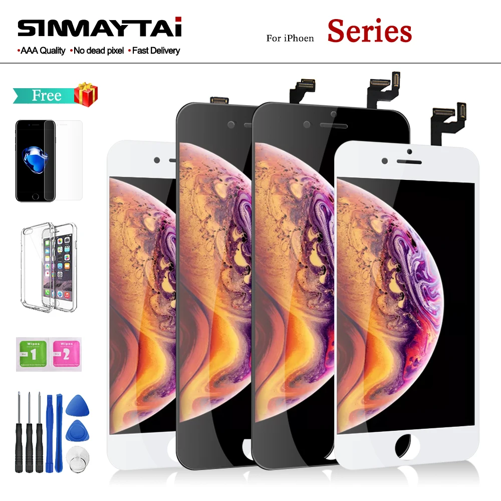 Качество AAA для iPhone 6 LCD 6splus дисплей сенсорный экран iPhone6 6s plus Замена ЖК Оцифровка
