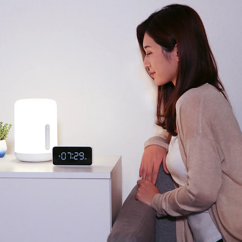 Xiaomi mi jia lámpara de noche 2 luz inteligente control de voz Interruptor táctil mi app hogar bombilla Led para Apple Homekit siri y xiaoai reloj - 2