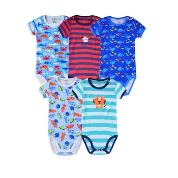 

Redkite 5PCS/LOT Newborn baby romper 2019 boy toddler button Short Sleeve
