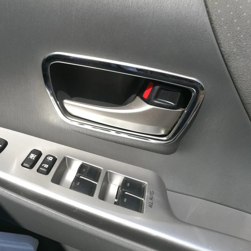 4pcs For Prius Accessorie SUS304 Interior Door Handle Cover Trim Car Styling Accessories For Toyota Prius Alpha V ZVW40 car door corner cover