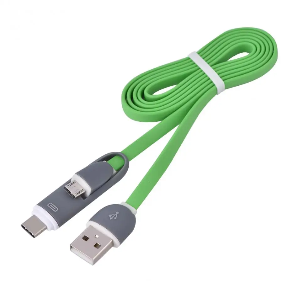 VBESTLIFE 2 в 1 USB кабель для передачи данных к Micro USB и type C кабель для быстрой зарядки и синхронизации данных провод 1 м кабели