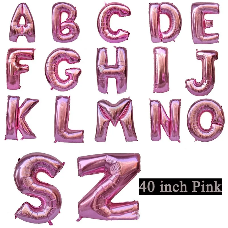 40 Inch Pink Letter Balloons Alphabet Balloons Team Bride TO Be Foil 40 Inch Pink Letter Balloons Alphabet Balloons Team Bride TO Be Foil