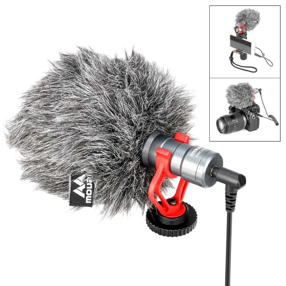 

Professional Video Record Microphone Compact On-Camera Youtube Recording Mic for iPhone Nikon Canon DSLR Smooth 4 Feiyu Gimbal