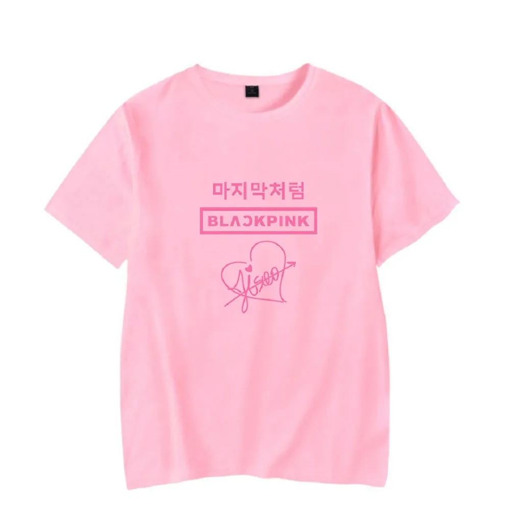 

2019 Blackpink 5Colour Women's Fans Summer T shirt Kpop Girl LOVE Comfortable Sexy Hip Hop Casual Tshirt Tops Hot Sale 4XL Tees