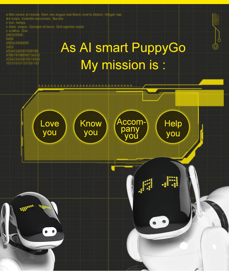 Presente de Aniversário Helicmax Robô Inteligente Eletrônico Pet Aplicativo Móvel Manipulação Bluetooth Conectar Multi-função ai Cão 4 Cheap Animais e robôs por radiocontrole