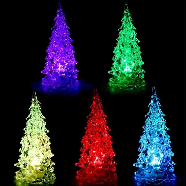 Glowing Christmas Tree Color Changing Flash Light Shining Xmas Tree