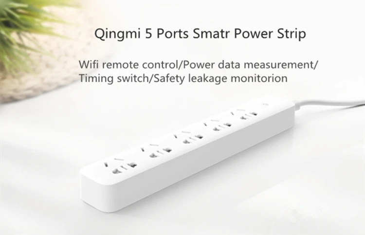 Xiaomi Qingmi Smart power Strip, 5 портов, Wi-Fi, беспроводное приложение для дома, дистанционное управление, таймер, розетка, 2,2 м, длинный кабель