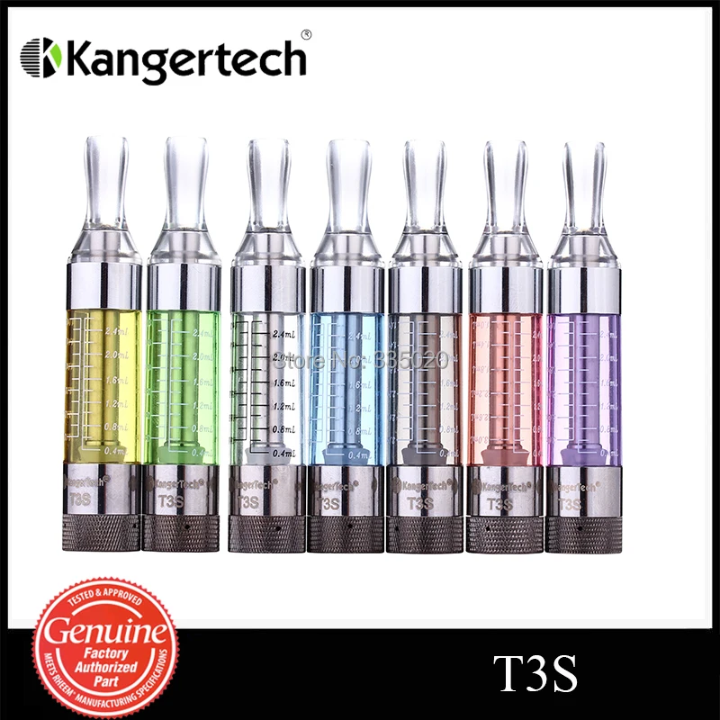 

Original Kanger T3S Atomizer 3.0ml Capacity Electronic Cigarette Changeable Bottom Coil Heating Atomizer with 7 Colors