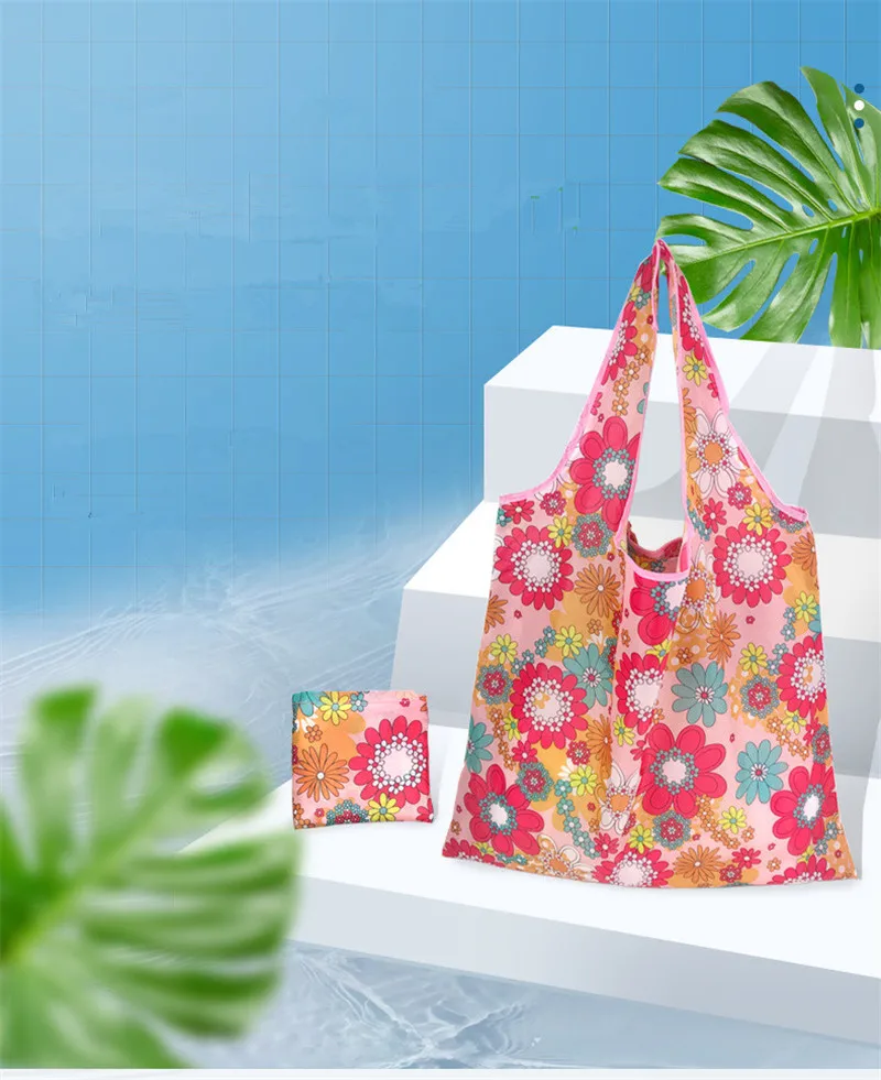 Модная женская складная сумка для покупок большая эко многоразовая сумка для покупок Портативная сумка через плечо складная сумка