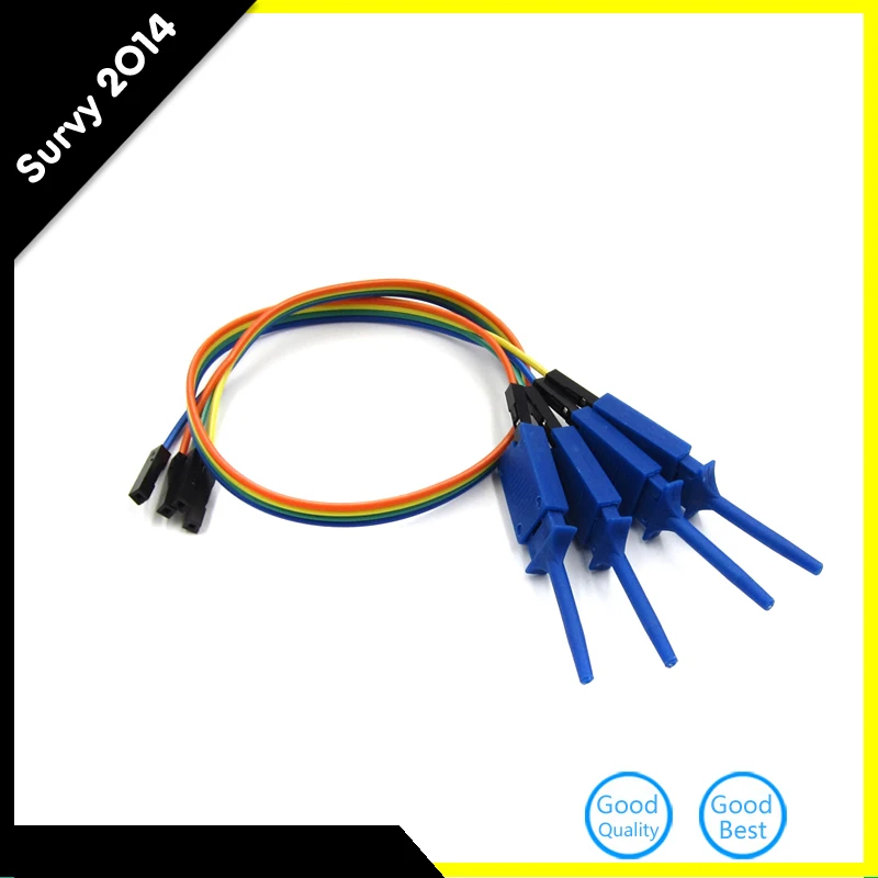 4PCS 1 Pin Test Clamp Wire Hook Test Clip Logic Analyzer Electronic Components