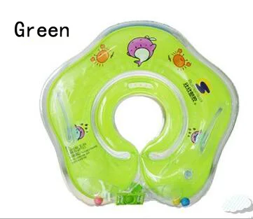 Рыбий узор детский ошейник плавательное кольцо для новорожденных утолщенное надувное кольцо для шеи игрушки - Цвет: Зеленый