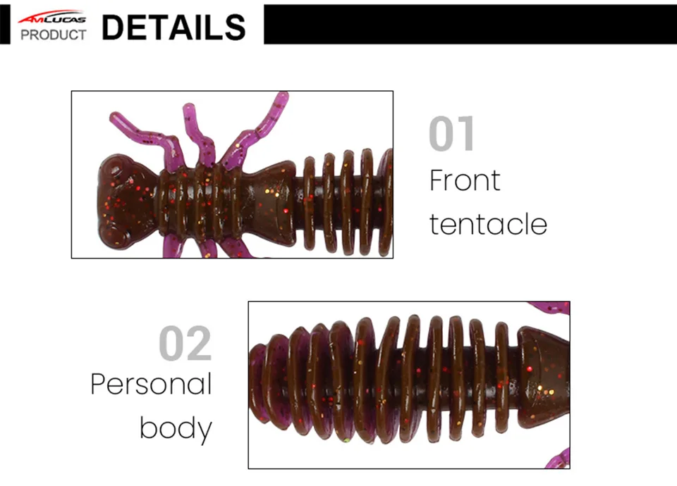 Amlucas личинка мягкие приманки 50 мм 75 мм 100 мм Силиконовые плавающие приманки isca искусственные мягкие приманки червь воблеры для рыбы окуня Щука ловля карпа