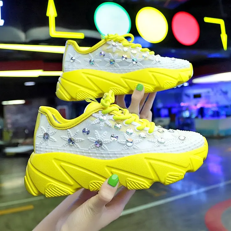 

Chunky Sneakers 2019 Tenis Feminino Ladies Trainers Platform Tenis Mesh Breathable Sneaker for Womens Shoes Female Basket Femme