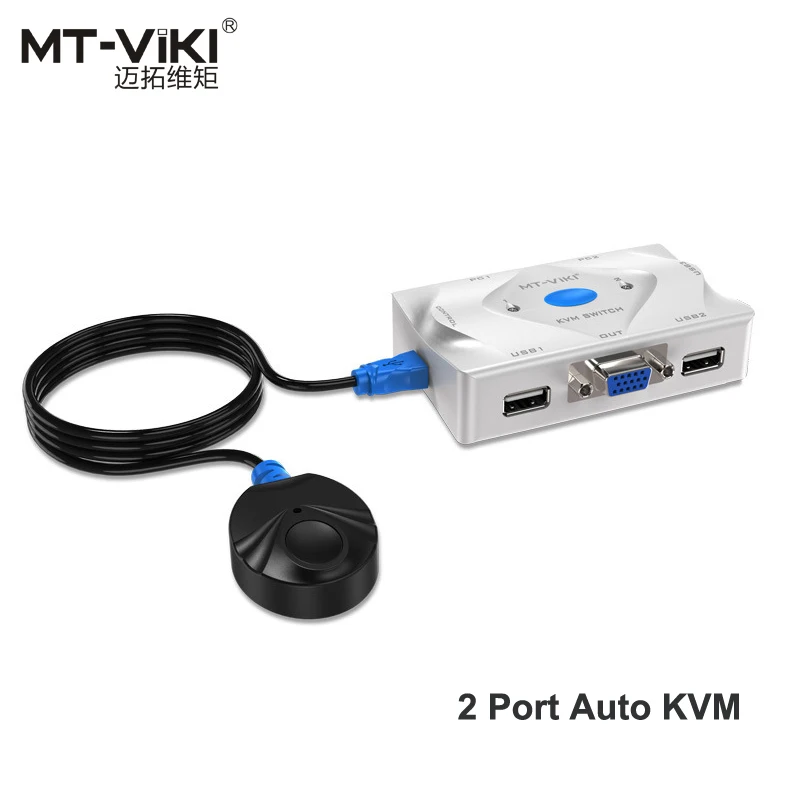 MT VIKI 2 Port USB Auto VGA KVM Switch Converter with