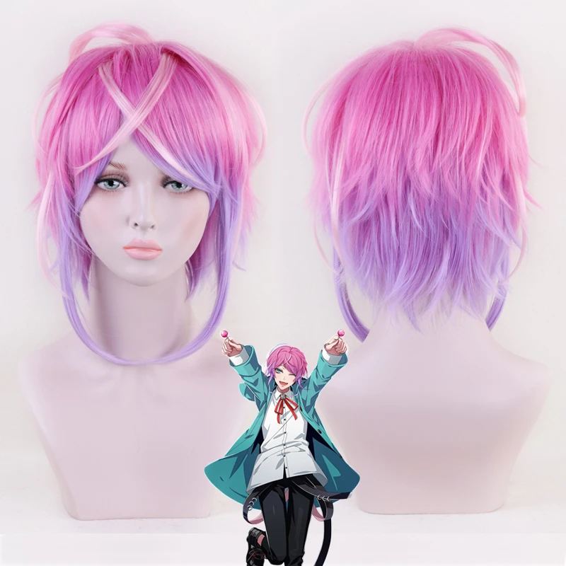 

Anilnc Division Rap Battle Hypnosis MIC Amemura Ramuda Synthetic Anime Cosplay Wigs+One Cap