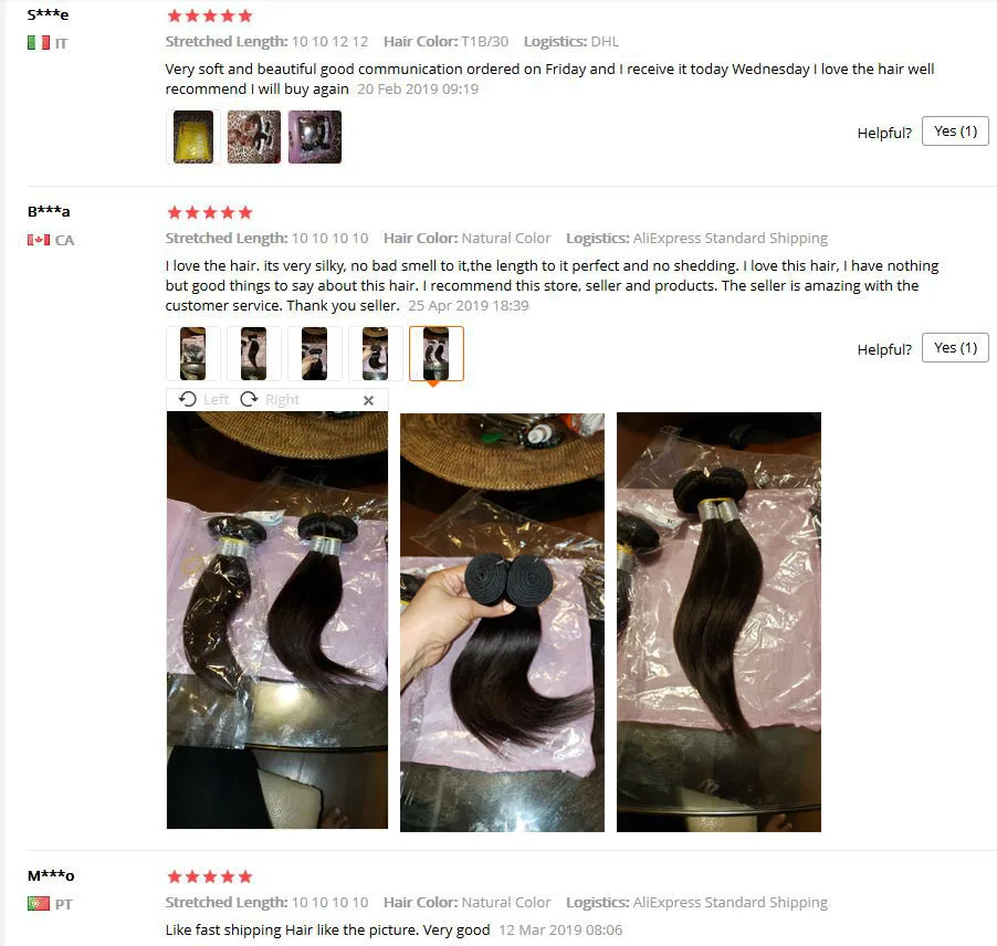 MOGUL HAIR 4/6 Bundles 50g/pc 1B 27 Ombre Honey Blonde Brazilian Straight Remy Human Hair 613 Natual Color Short Bob Style