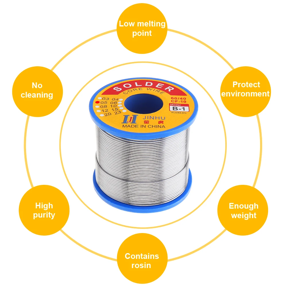 60/40 B-1 400 г 0,5 мм-1,2 мм Нет-чистый канифоль ядро припоя провода с 2.0% Flux и низкая температура плавления для электрического паяльника