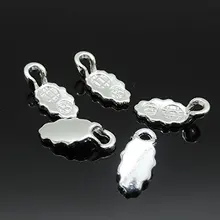 100 шт посеребренные овальные клеевые дужки для серег стеклянная плитка DIY кулон