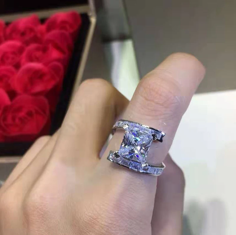 

Hot Brand Pure 925 Sterling Silver Jewelry For Women 925 Silver Rings Wedding Ring Wedding Engagement Silver Rings