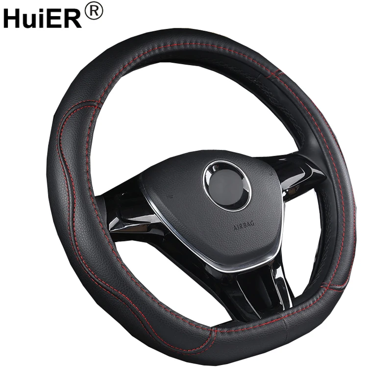 HuiER Car Steering Wheel Cover D Shape For Hyundai Sonata Sport Sport 2