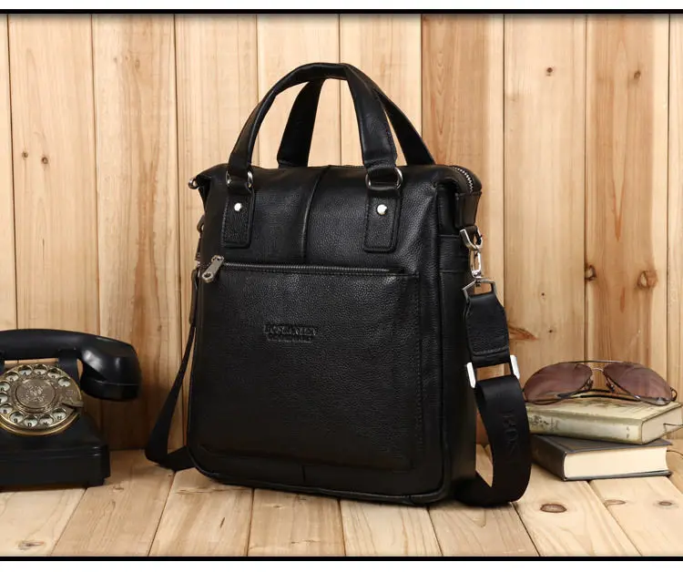 De Vraie Cuir Main Black Peau Porte D'affaires 100Véritable En Tigertown Sac documents Messenger Fourre Hommes À tout Pour Vache Ordinateur Portable Épaule WDEH29I