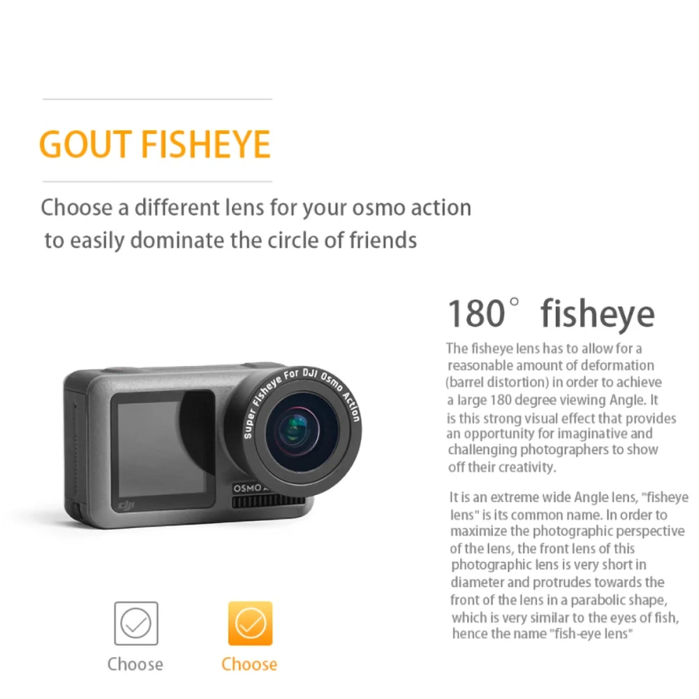 Портативный Анти-встряхиватель оптический стеклянный объектив для DJI OSMO защита от действий Рыбий глаз объектив Спортивная камера